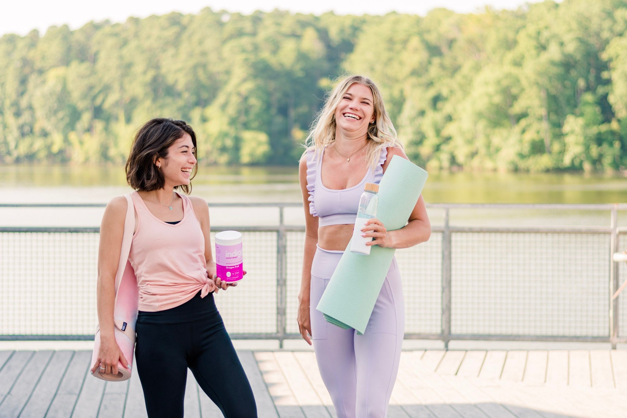 Women Leaving Yoga Class Talking About New Year Resolutions, New Year New You