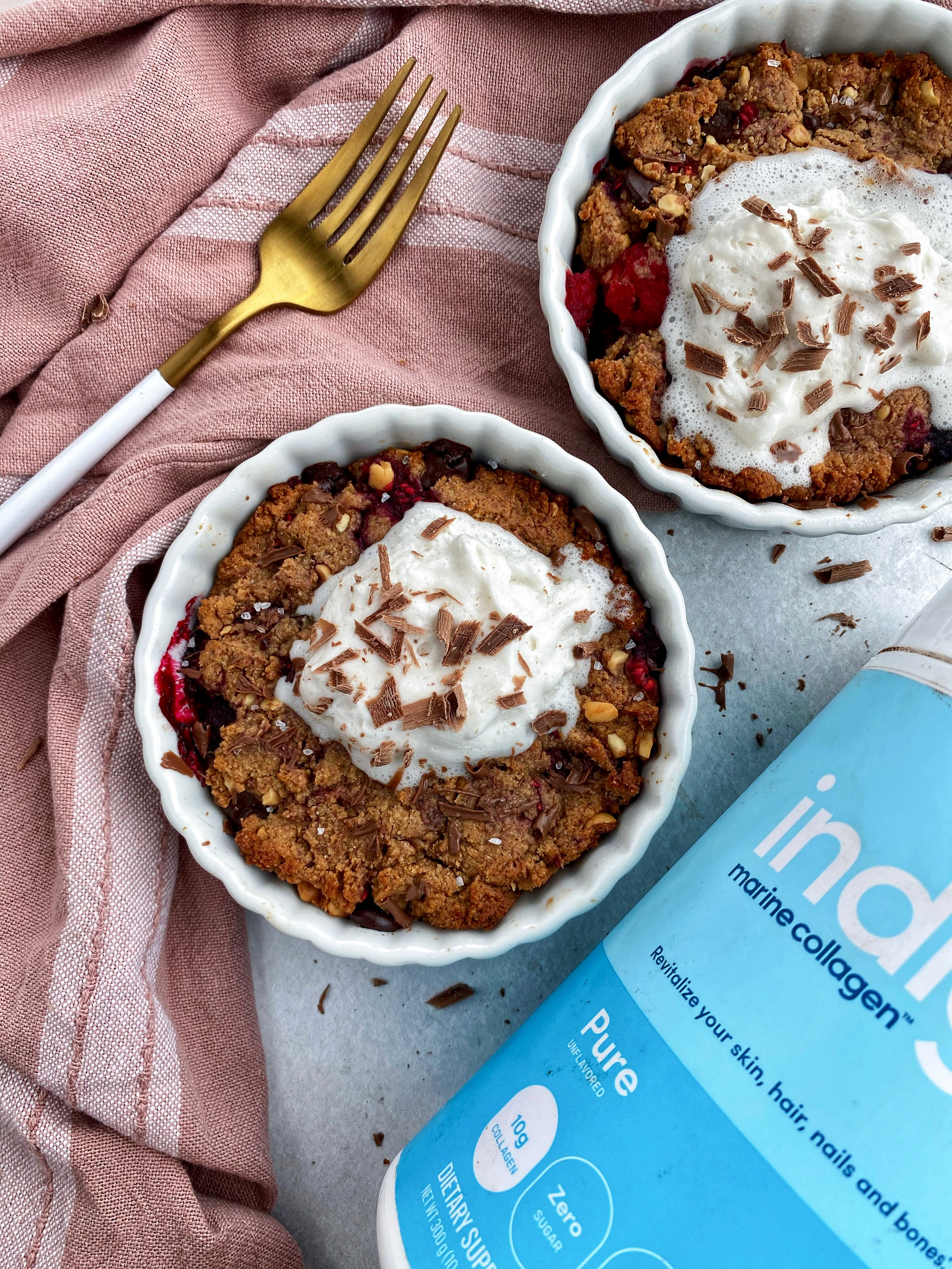 Raspberry Chocolate Chip Cookie Skillet for Two