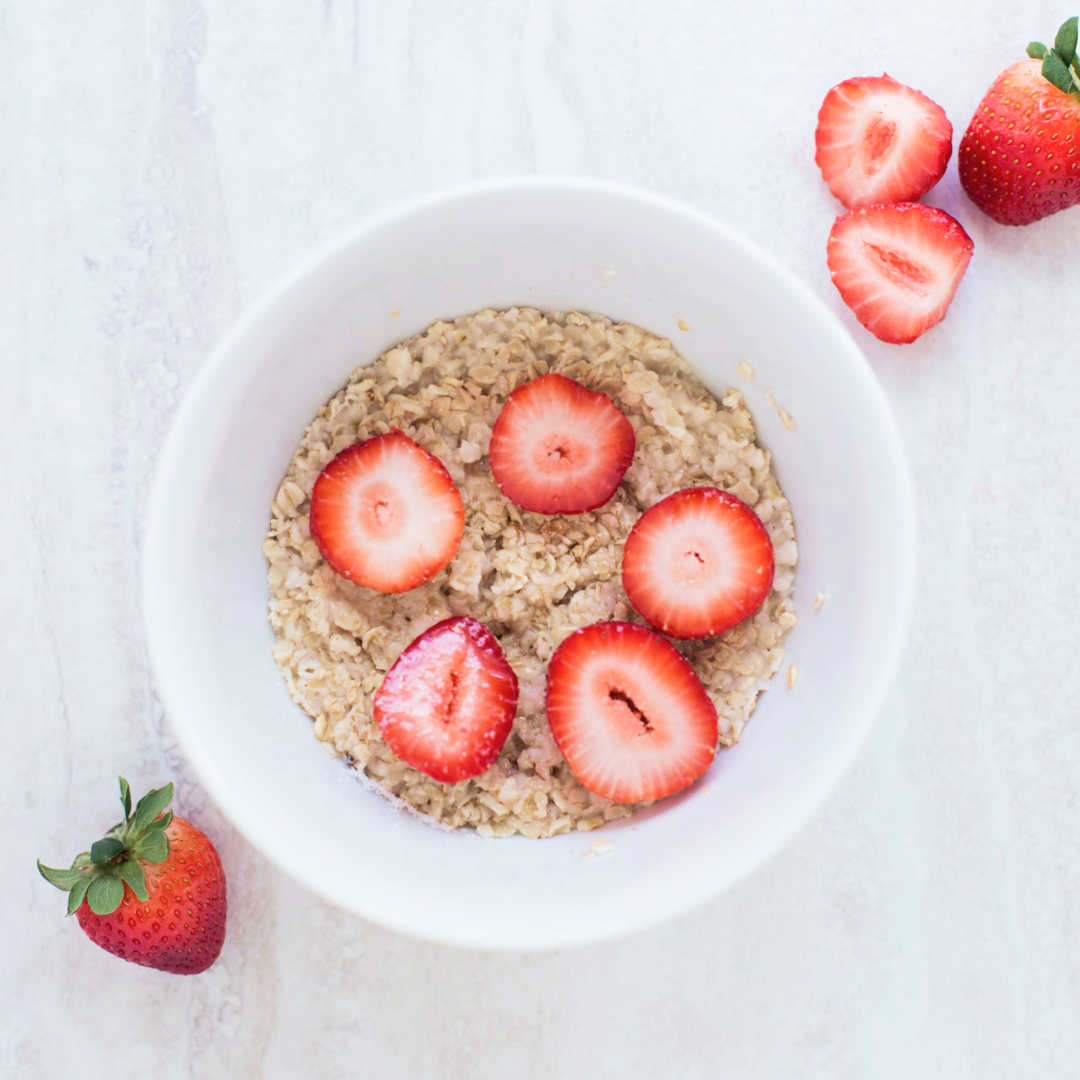 Bowl of Oats and Strawberries, Superfoods